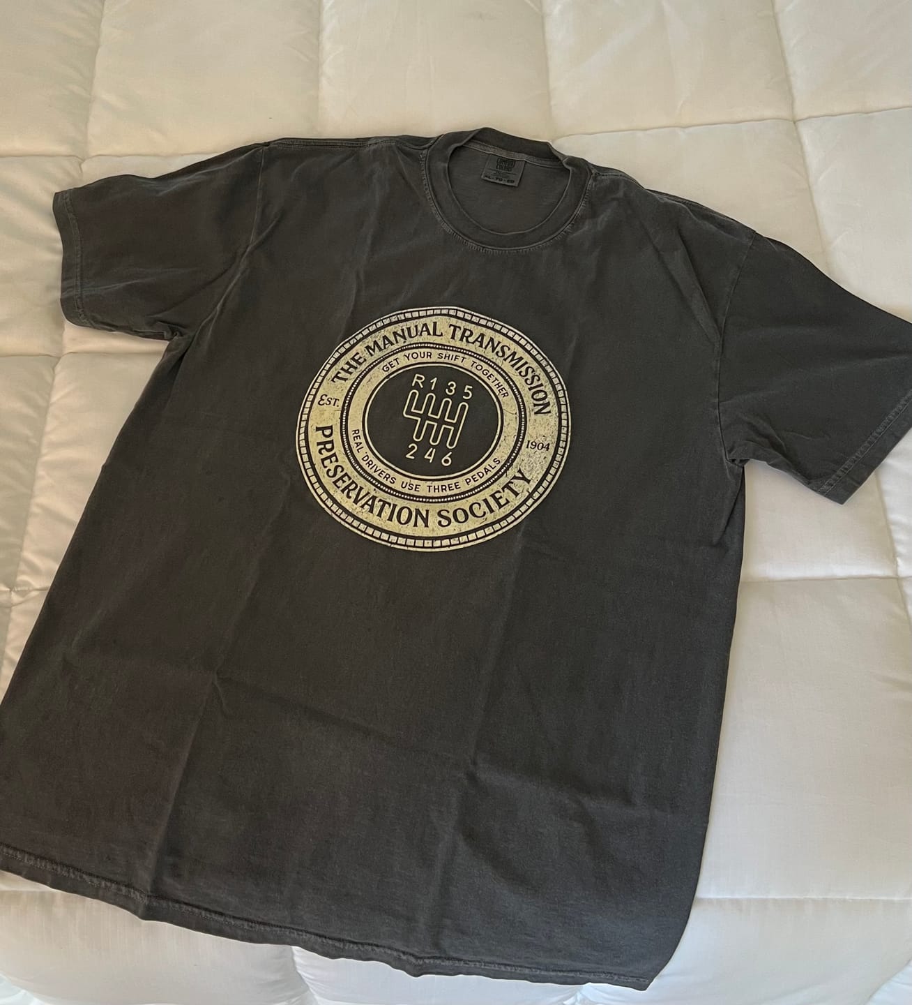 Customer photo review of Manual Preservation Society - 6-Speed Heavyweight Tee