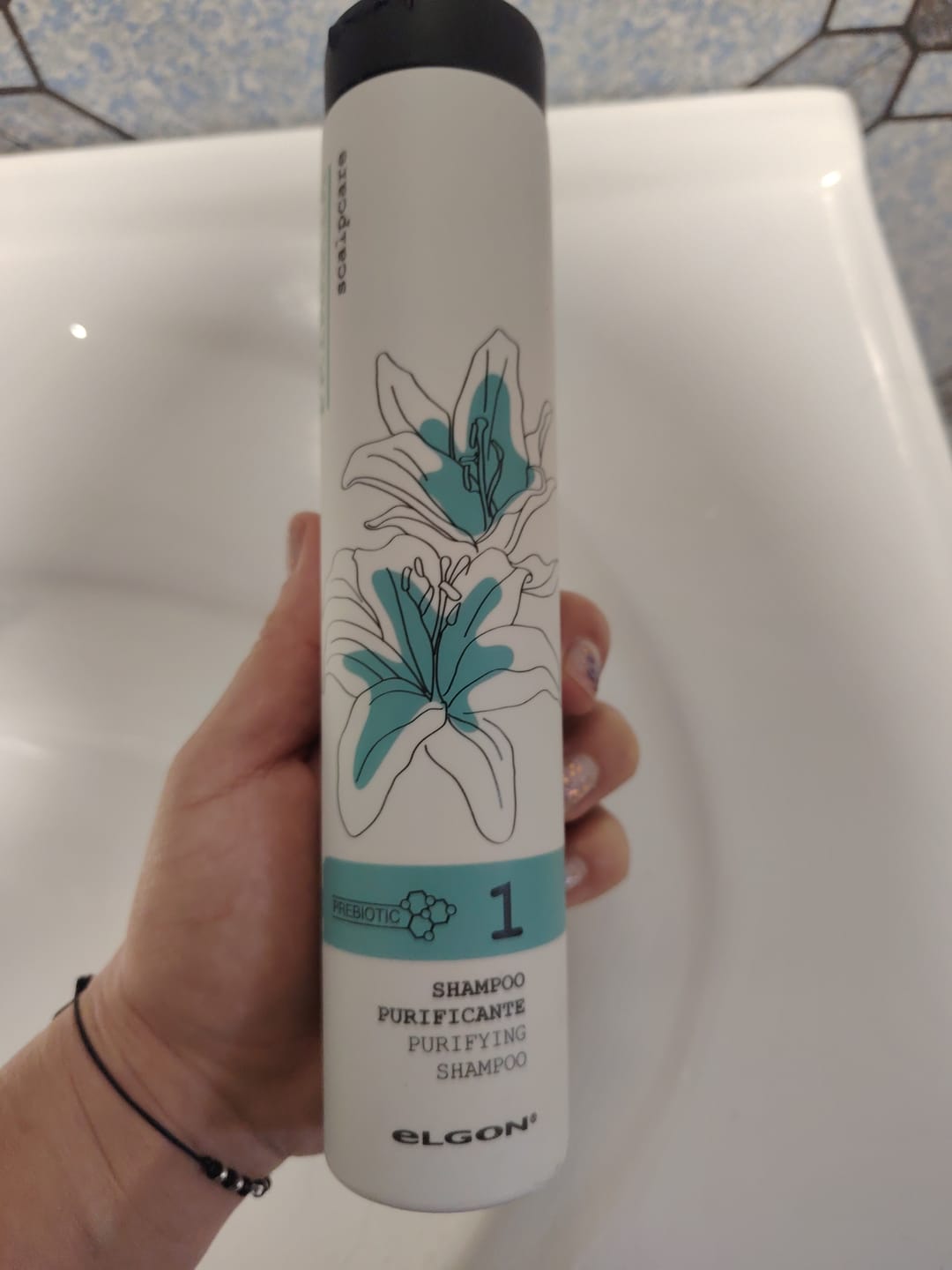 Customer photo review of Shampoo Anticaspa Purificante Primaria Elgon