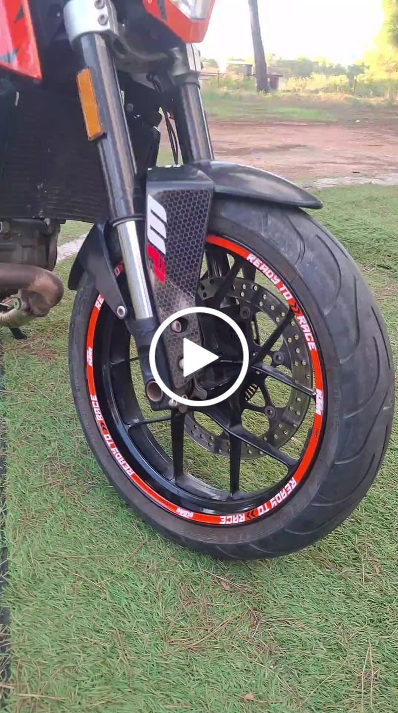 Customer video review of Rim Stripes - KTM "Ready To Race" (Orange)