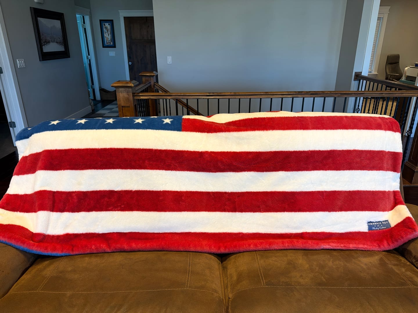 Customer photo review of Lush Flag Blanket