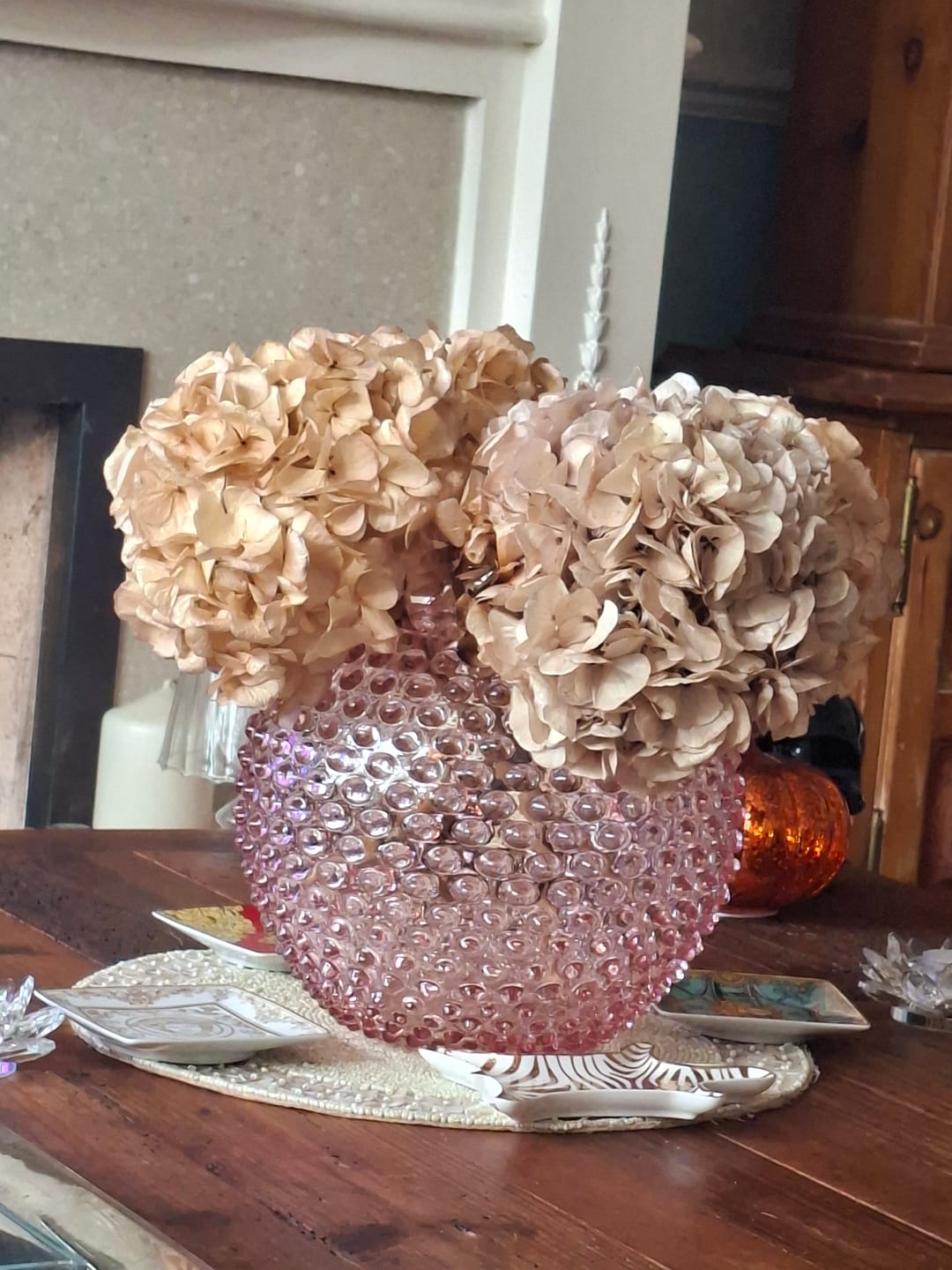 Customer photo review of Rosaline Hobnail Large Round Vase
