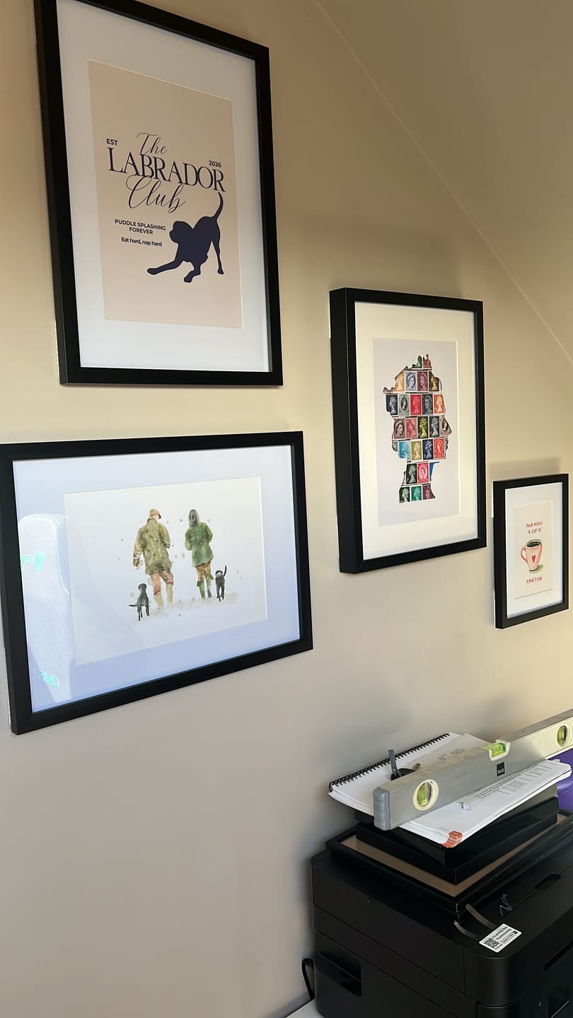 Customer photo review of The Labrador Club Typography Print