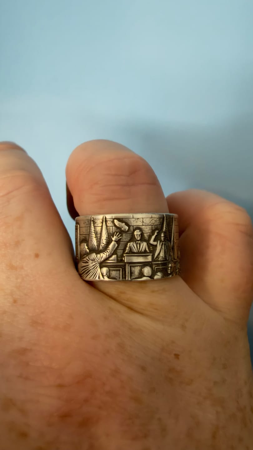 Customer photo review of The "Farewell Kiss" Ring | Oxidized 925 Sterling Silver or Stainless Steel