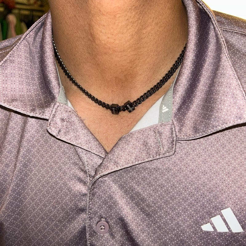 Customer photo review of For Him | Custom Name Bead Necklace