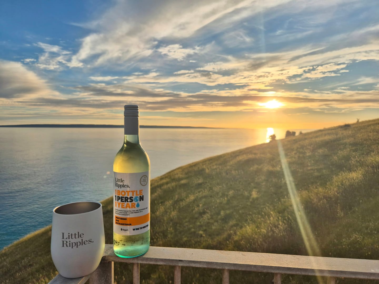 Customer photo review of Zero Sugar Pinot Grigio – Vegan Australian White Wine | 6 Pack