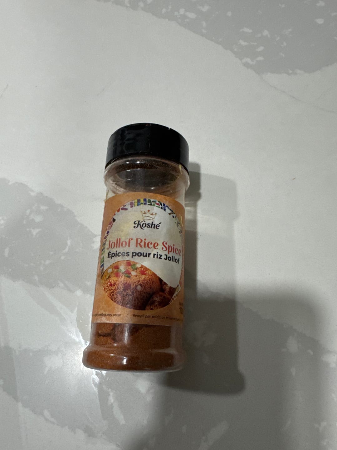 Customer photo review of Koshé Jollof Rice Spice – Medium African Seasoning Blend 100g