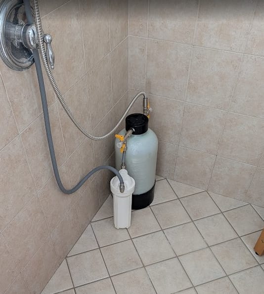 Customer photo review of Shower Water Softener System for Hard Water