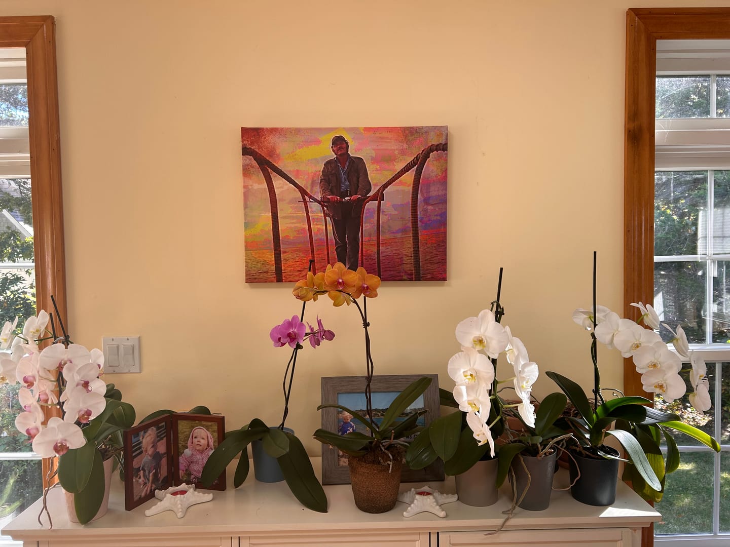 Customer photo review of Jaws Quint Sunset Wall Art