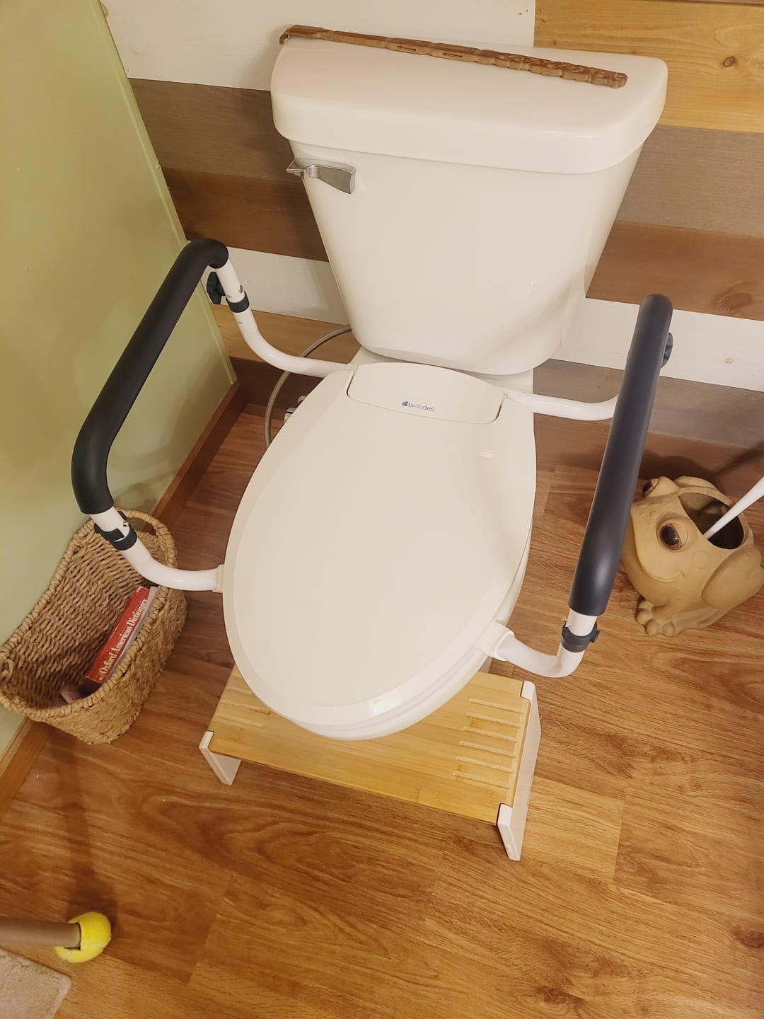 Customer photo review of Adjustable Toilet Safety Rail (250lb Capacity)