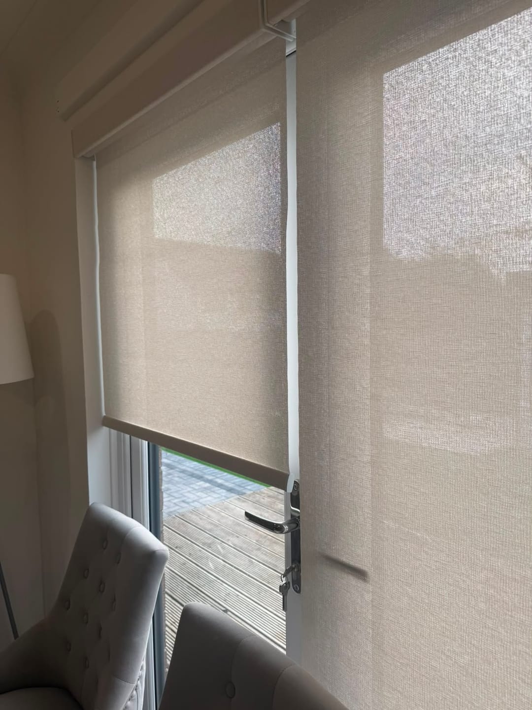 Customer photo review of Motorized Blackout Roller Shades