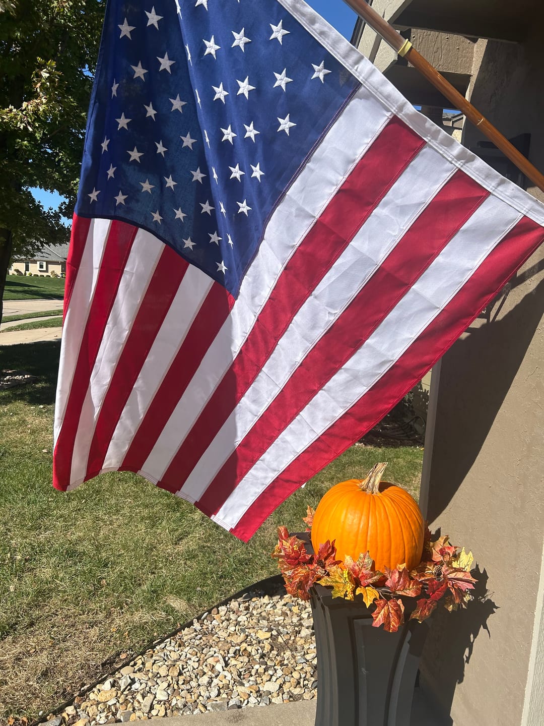 Customer photo review of Ultra Heavy Duty American Flag - 2-ply Polyester - Made In USA