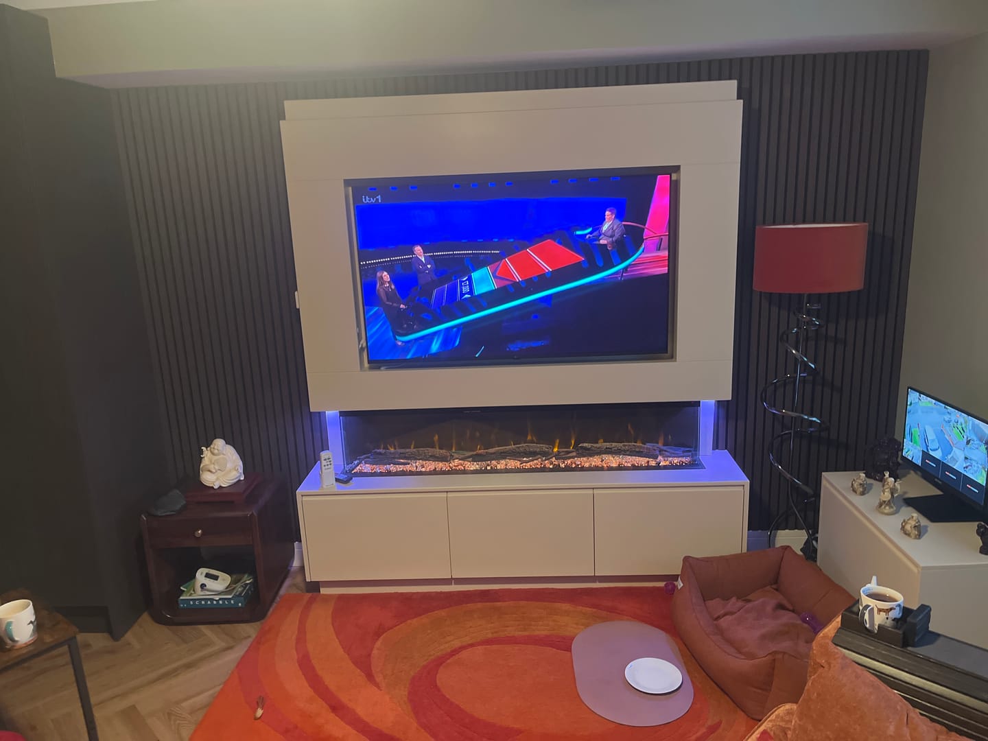 Customer photo review of Acoustic Slat Panel - Smoked Walnut