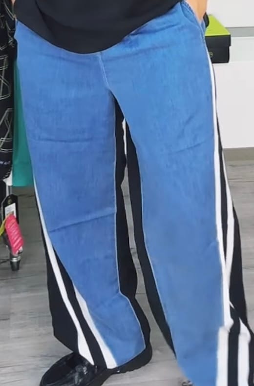 Customer photo review of Dale-Z Denim Combo Pants