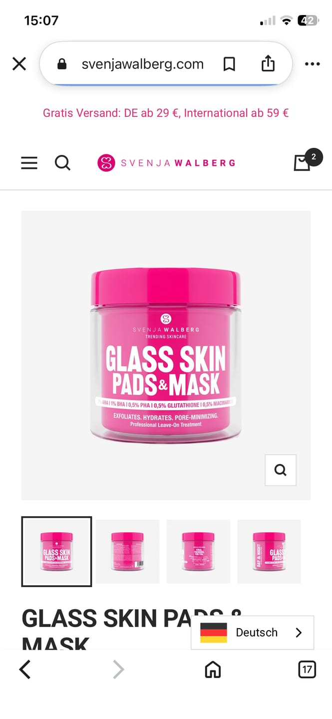 Customer photo review of GlassSkinMask Green Pore Reset
