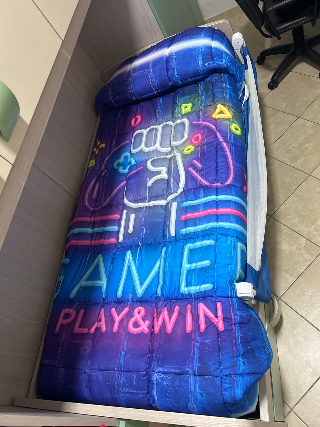 Customer photo review of Piumone, Trapunta Matrimoniale, Singola, Piazza e Mezza, Gamer