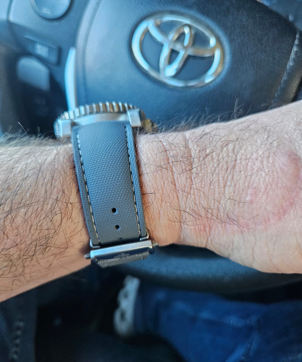 Customer photo review of Sailcloth Rubber Deploy - Blue