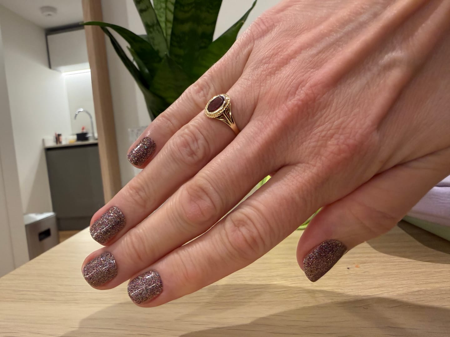Customer photo review of Disco | Multi Glitter Nail Polish Wrap