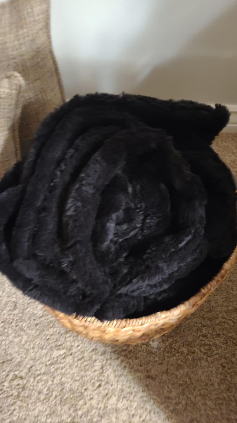 Customer photo review of Lush Steel Gray Blanket