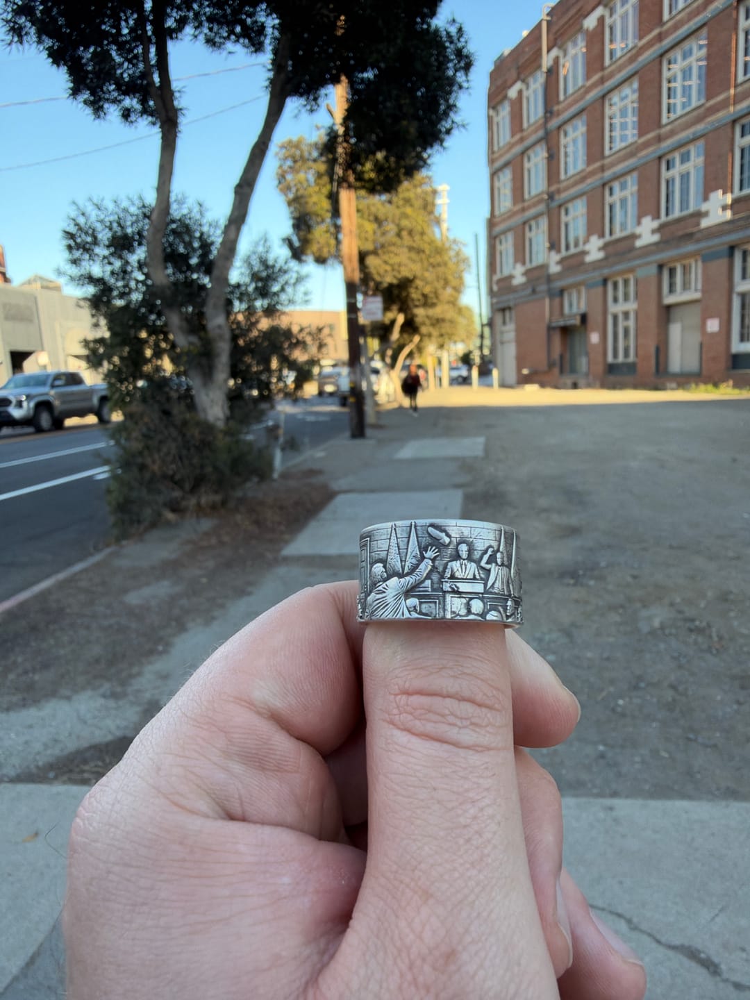Customer photo review of The "Farewell Kiss" Ring | Oxidized 925 Sterling Silver or Stainless Steel