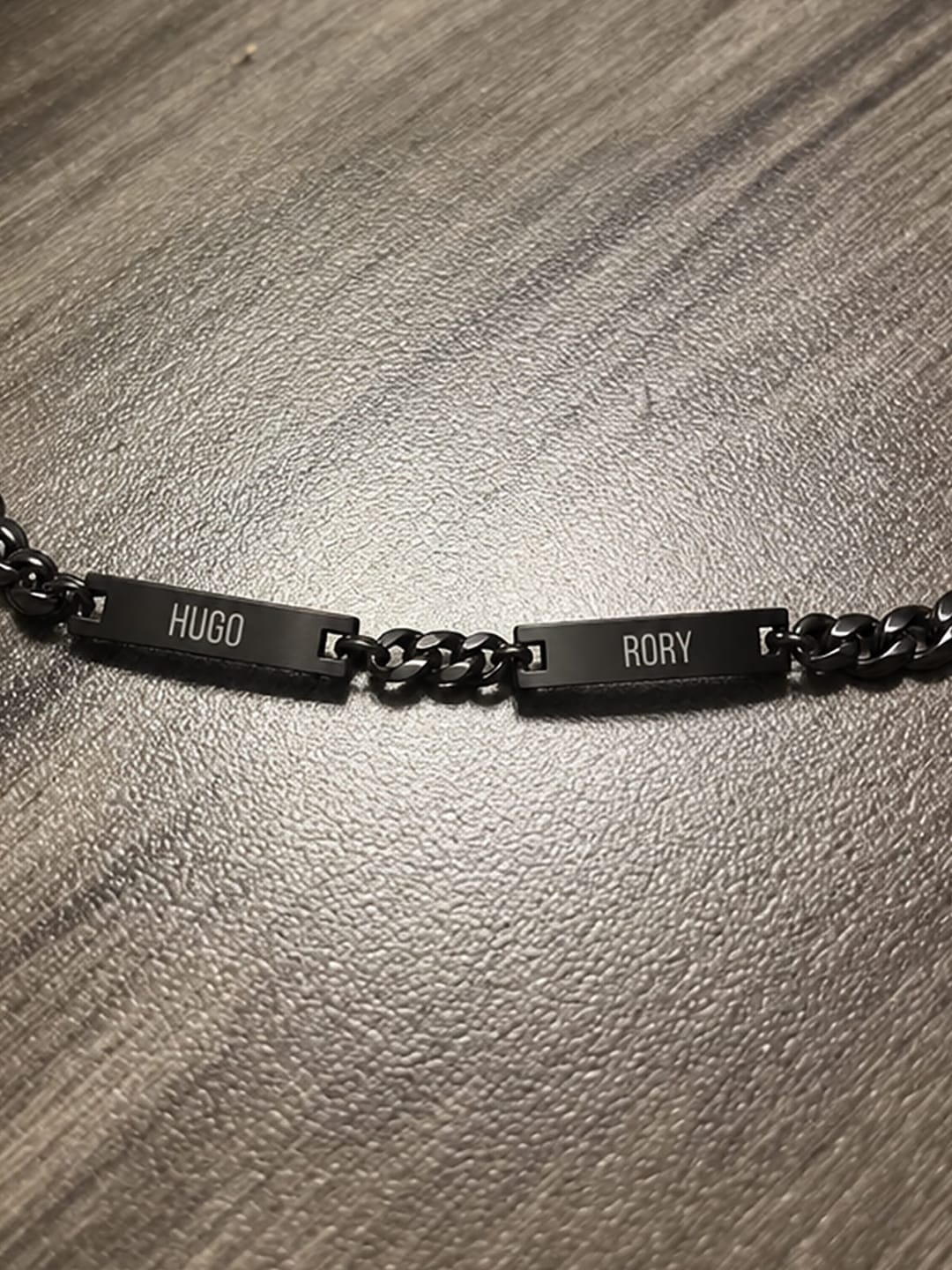 Customer photo review of For Him | Custom Name Bar Bracelet