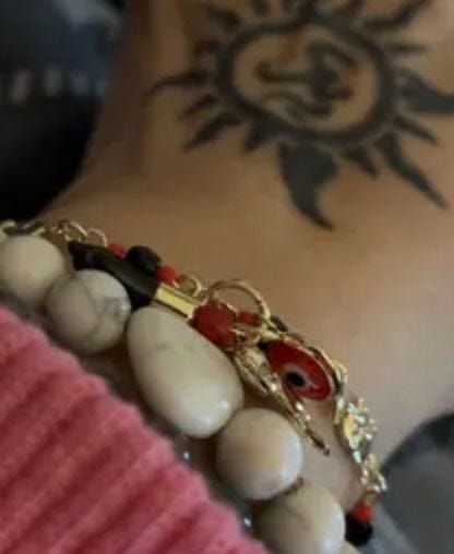 Customer photo review of 14K Gold-Plated Elephant Evil Eye Bracelet – Adjustable Bohemian Jewelry