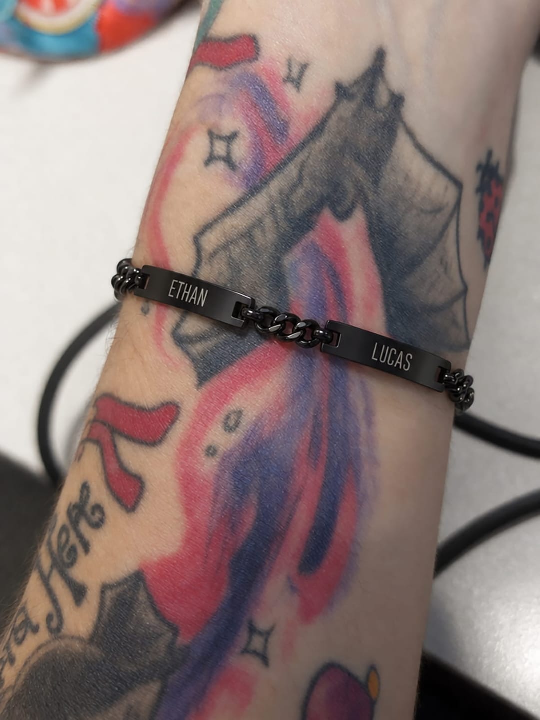 Customer photo review of For Him | Custom Name Bar Bracelet