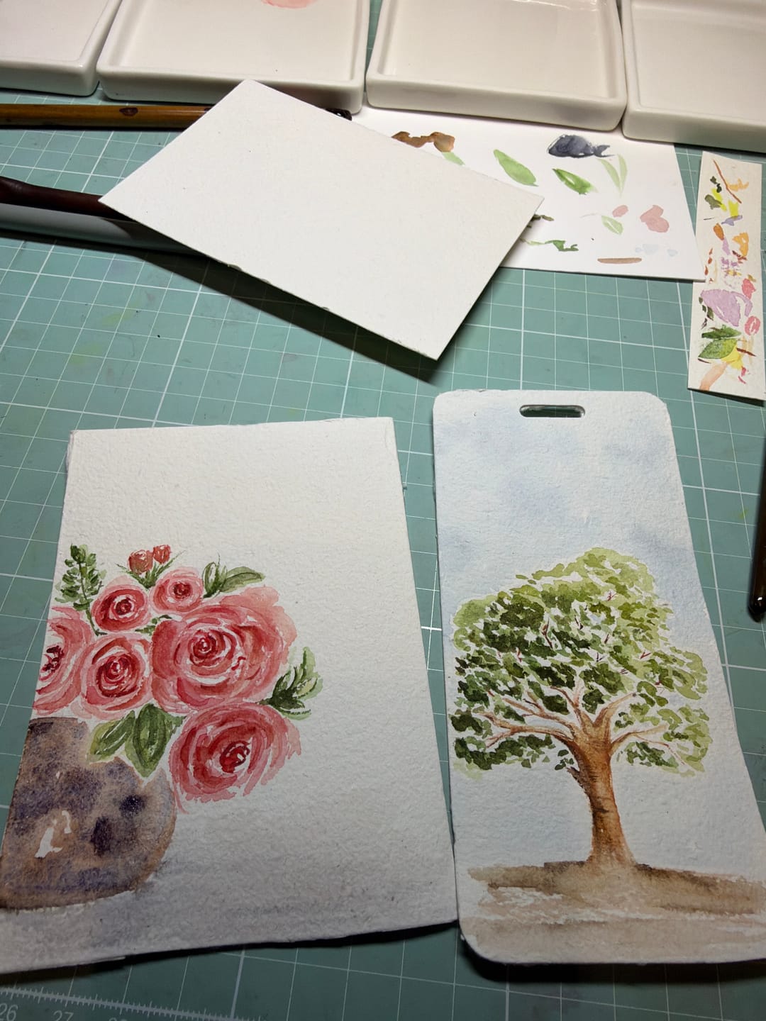 Customer photo review of HANDMADE WATERCOLOR PAPER BLOCKS