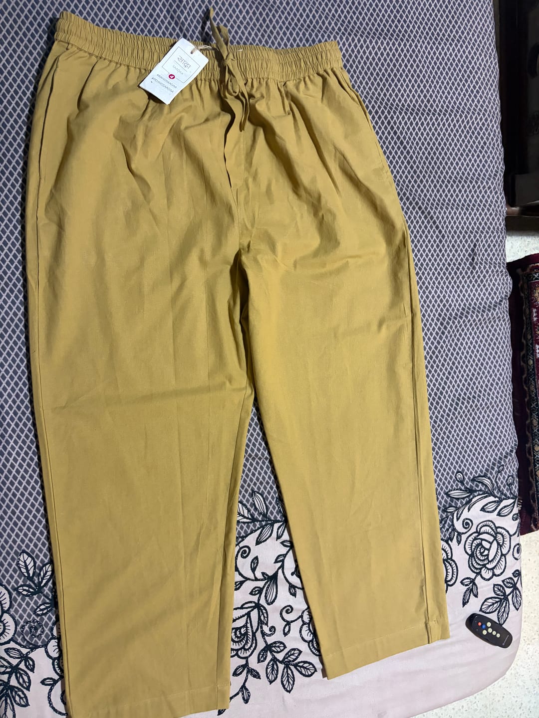 Customer photo review of Men Coffee Brown Cotton Pant