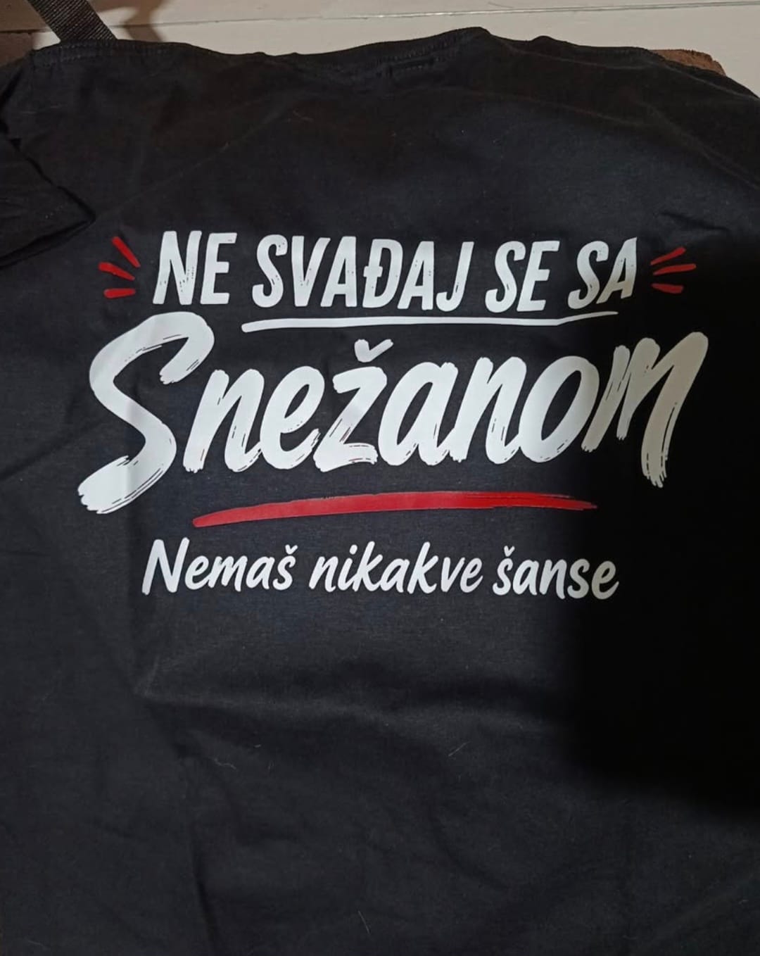 Customer photo review of Mogu nekada i da prećutim, ali faca ne sarađuje - Majica
