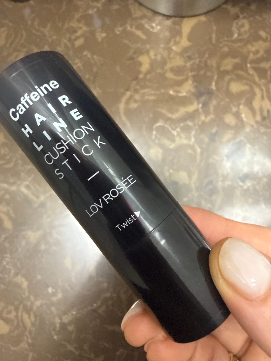 Customer photo review of LOV ROSÉE Caffeine Hairline Cushion Stick 3g