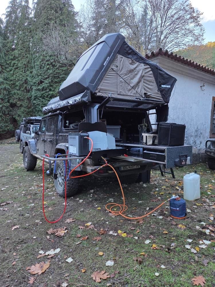 Customer photo review of 3L Portable Propane Gas Water Heater with Pump Camping Shower