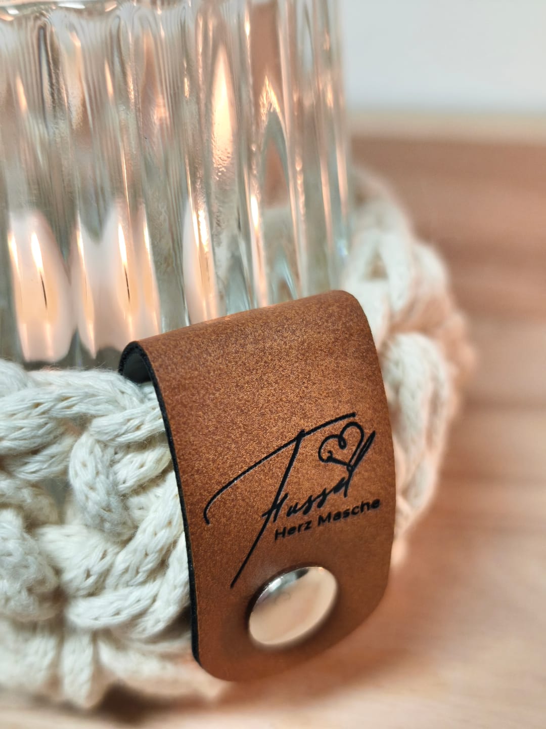 Customer photo review of Kunstleder-Labels mit Chicago Screws - Personalisierte Labels