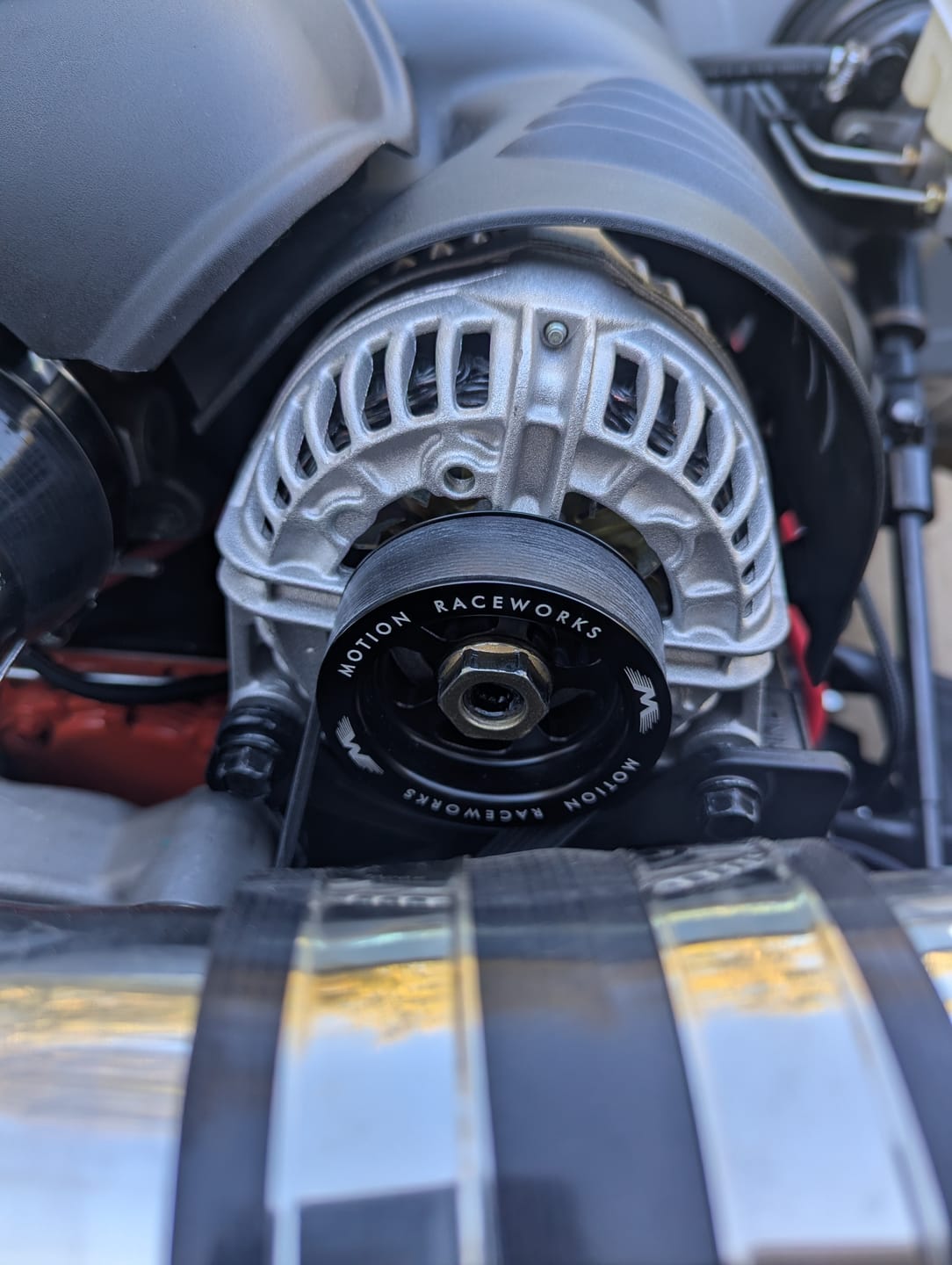 Customer photo review of LS 3" OD Billet Overdrive Alternator Pulley 6 Rib 10-10042