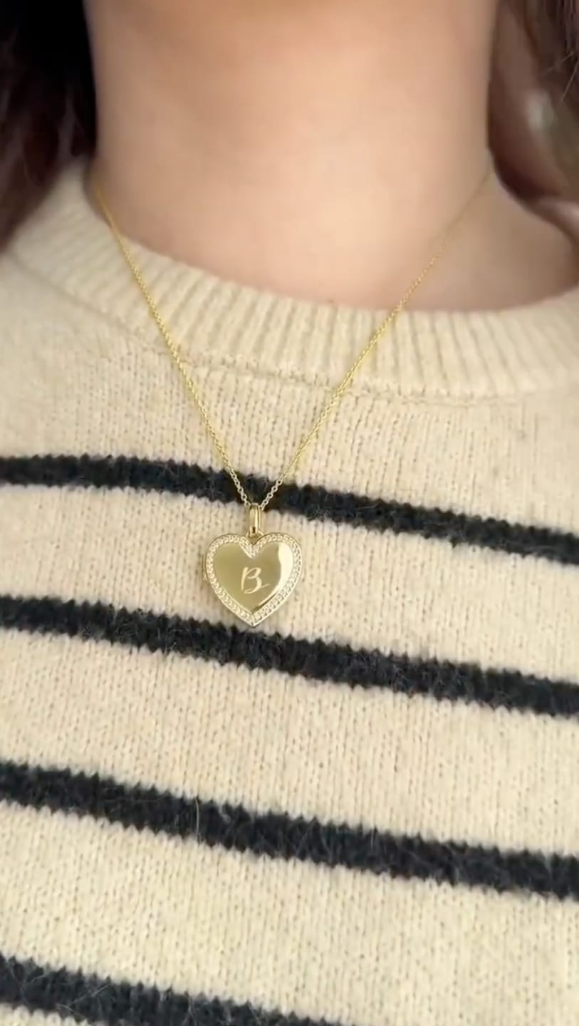 Customer photo review of Custom Photo Heart Locket Necklace