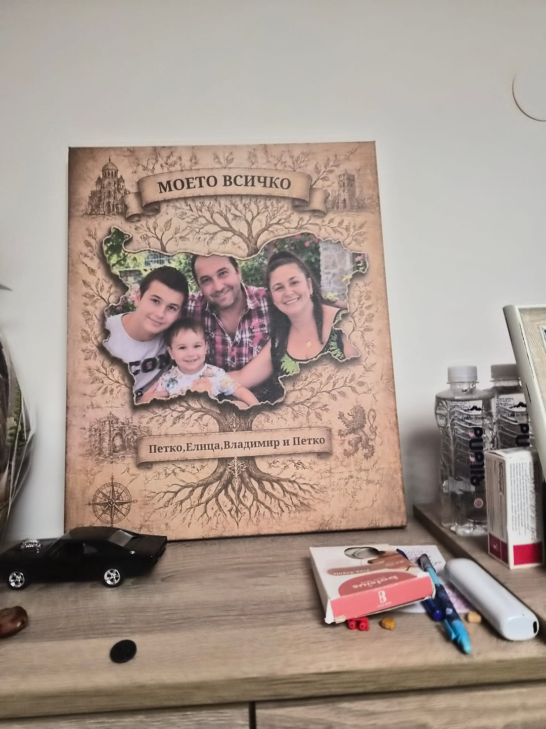 Customer photo review of Семейно Дърво | Картина с Българска Карта, Снимка и Имена