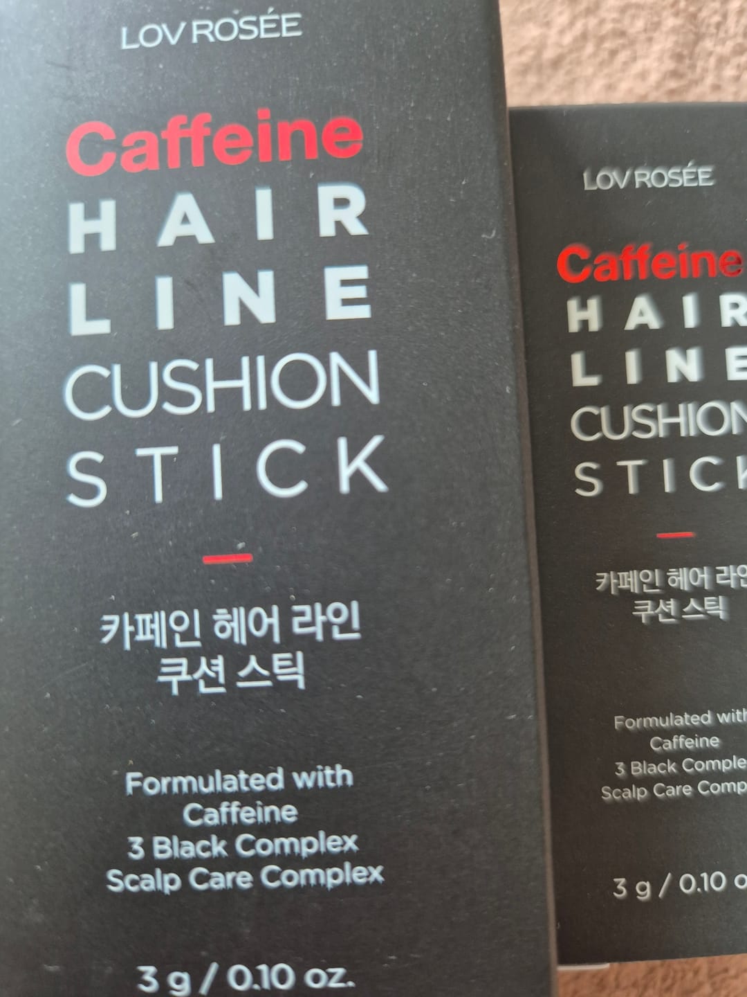 Customer photo review of LOV ROSÉE Caffeine Hairline Cushion Stick 3g