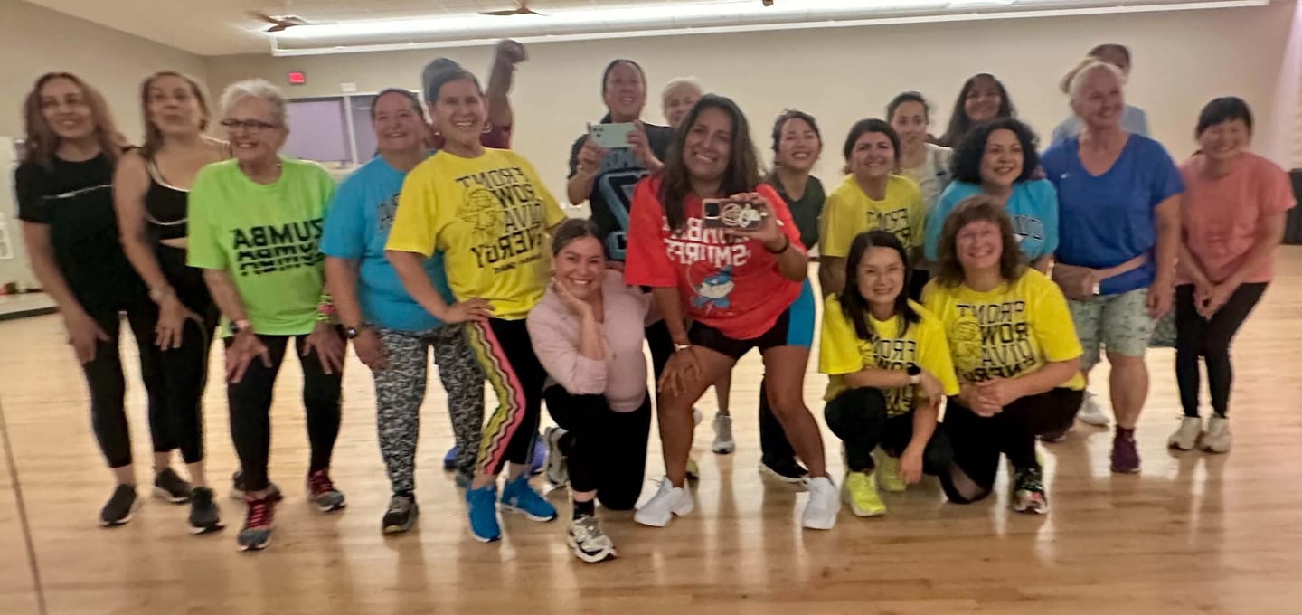 Customer photo review of Zumba X The Smurfs Oversized Drop Shoulder Tee
