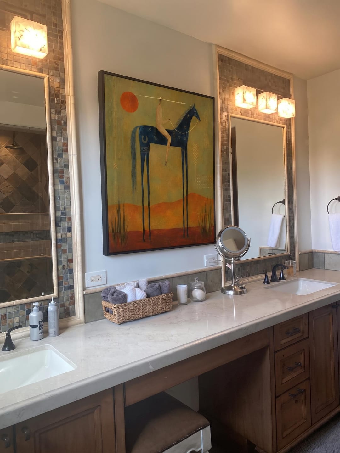 Customer photo review of Vintage Americana Art | Desert Totem Rider