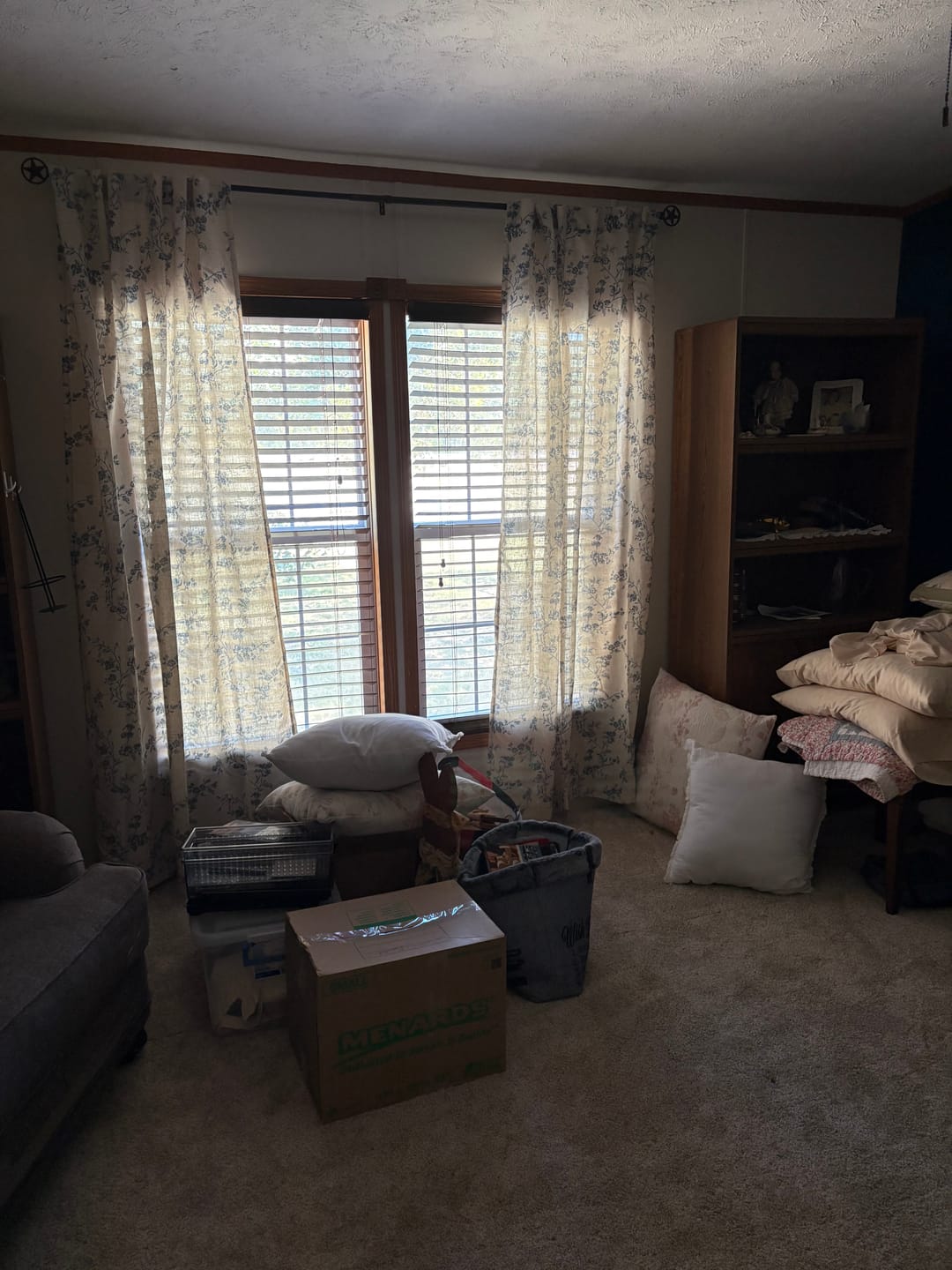 Customer photo review of Vine Blossom Linen Blend Curtains (2 Panels)