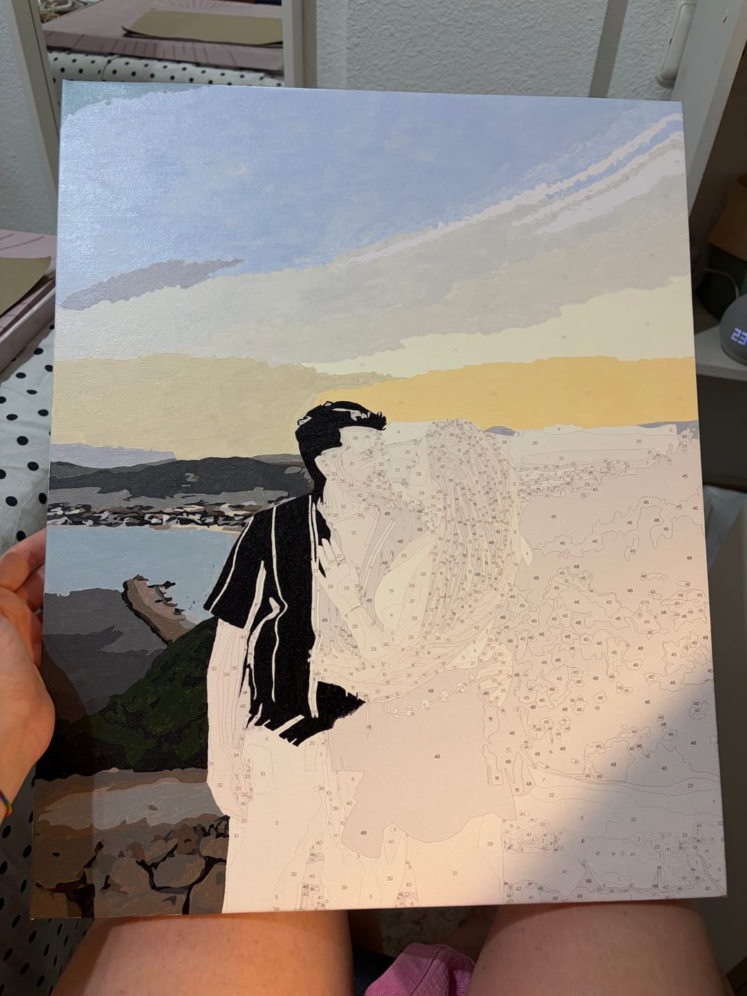 Customer photo review of Custom Paint By Numbers Kit