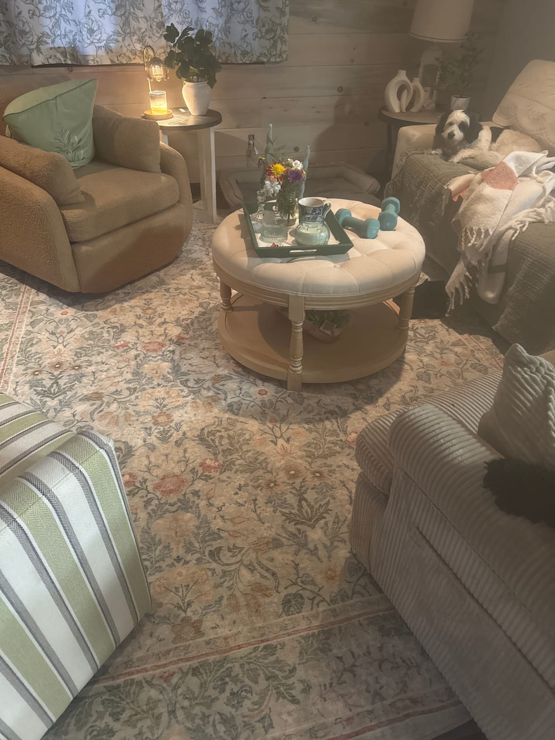 Customer photo review of Florin Washable Area Rug - Green