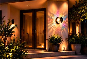 Customer photo review of LumiMandala™ – Solar Rainbow Garden Light