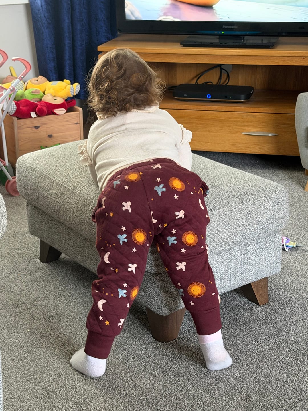 Customer photo review of Flying Birds Quilted Joggers