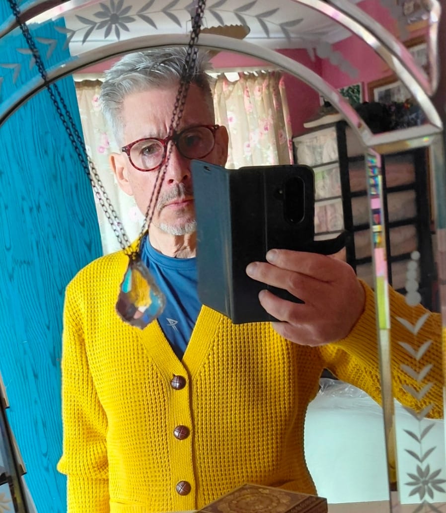 Customer photo review of Waffle Knit Cardigan - Mustard