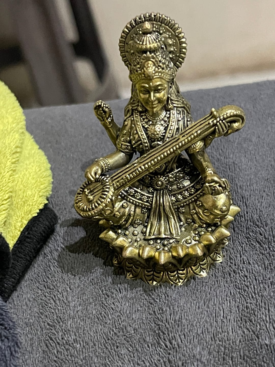 Customer photo review of Saraswati Ji Brass Idol | Vastu Remedy for Wisdom, Learning & Artistic Growth | 3–6 Inch | 110–900 g