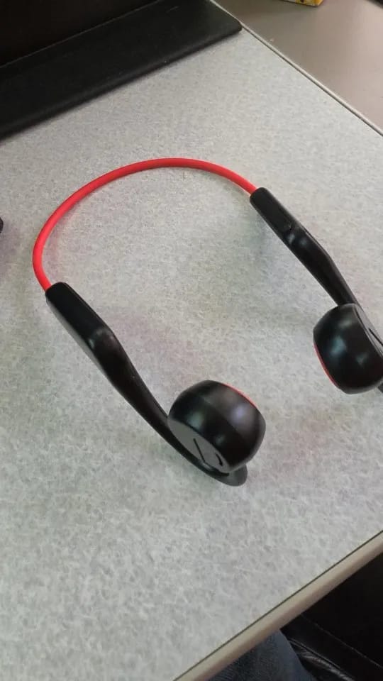 Customer photo review of Bone Conduction Headphones for Running and Workouts