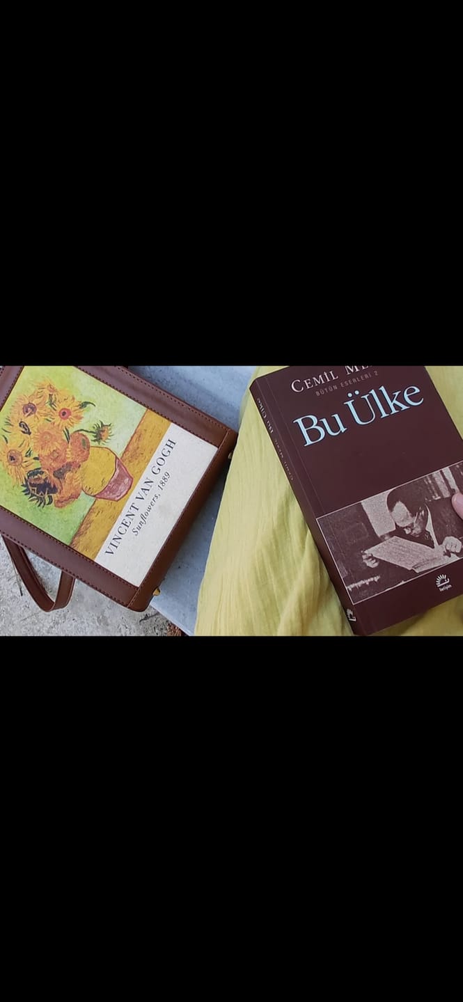 Customer photo review of Van Gogh Sunflowers Tablo Çanta