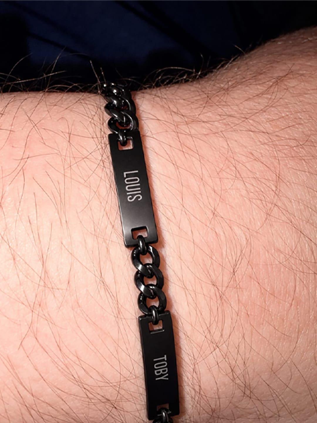 Customer photo review of For Him | Custom Name Bar Bracelet