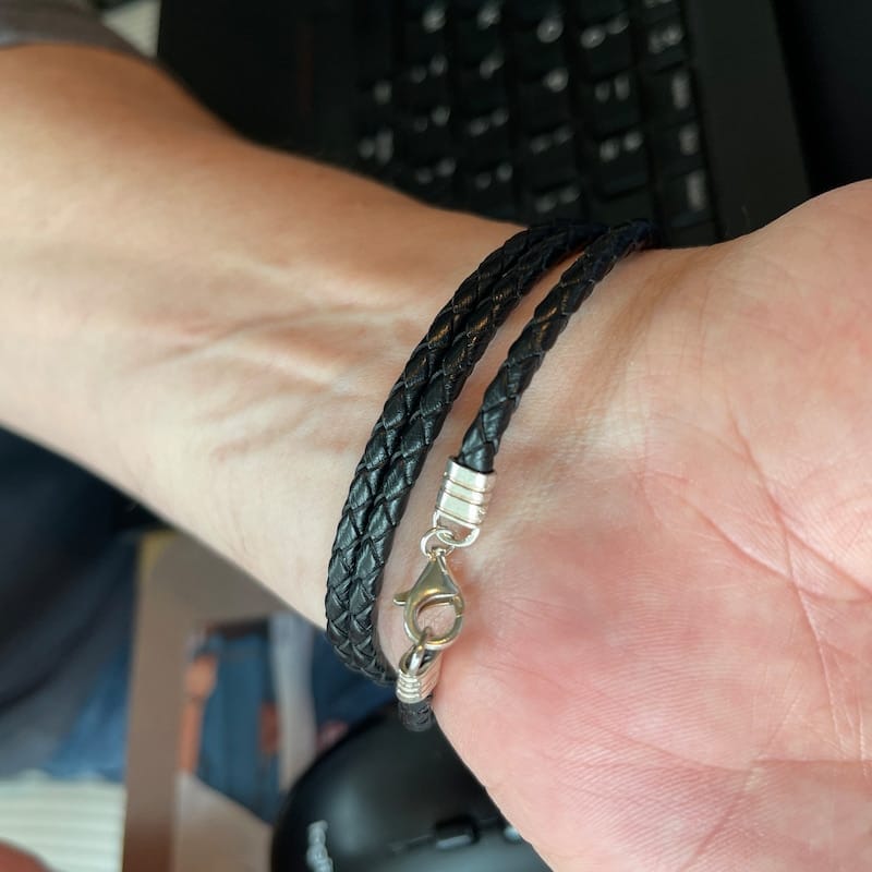 Customer photo review of For Him | Custom Name Bead Bracelet
