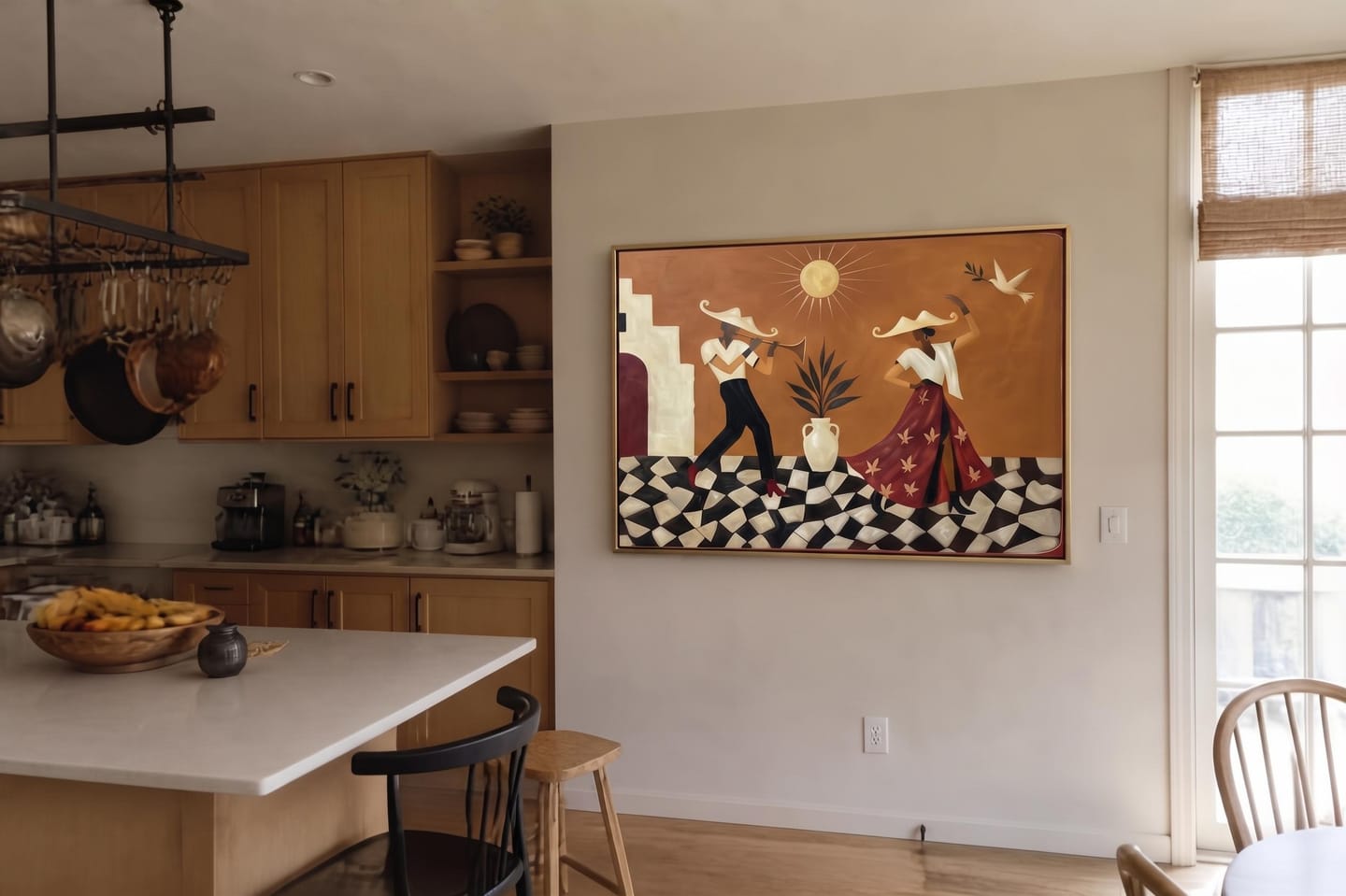 Customer photo review of Bohemian Art | Boho Jazz Trumpeter & Dancer Wall Art